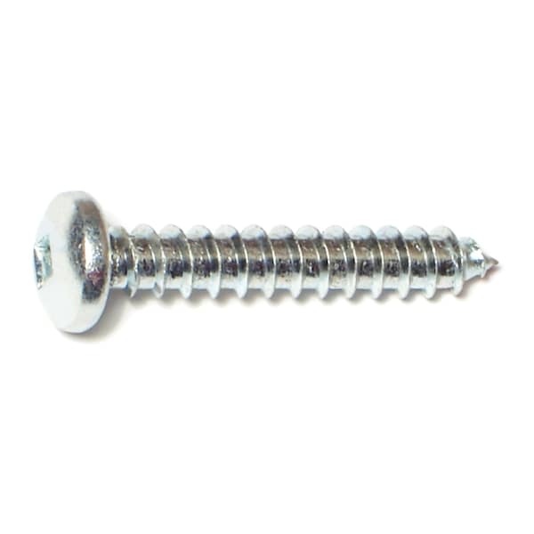 Sheet Metal Screw, #14 x 1-1/2 in, Zinc Plated Steel Pan Head Square Drive, 100 PK